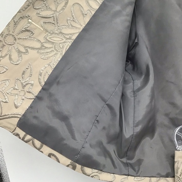 PINK Tartan 2 Piece Suit Floral Metallic Jacket & Skirt Career Wedding Size 4/6 - Picture 12 of 12